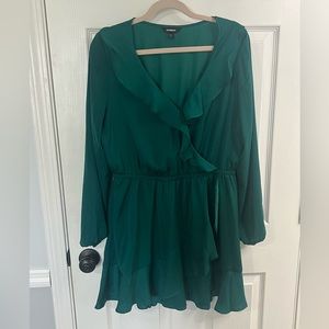 Express forest green dress
